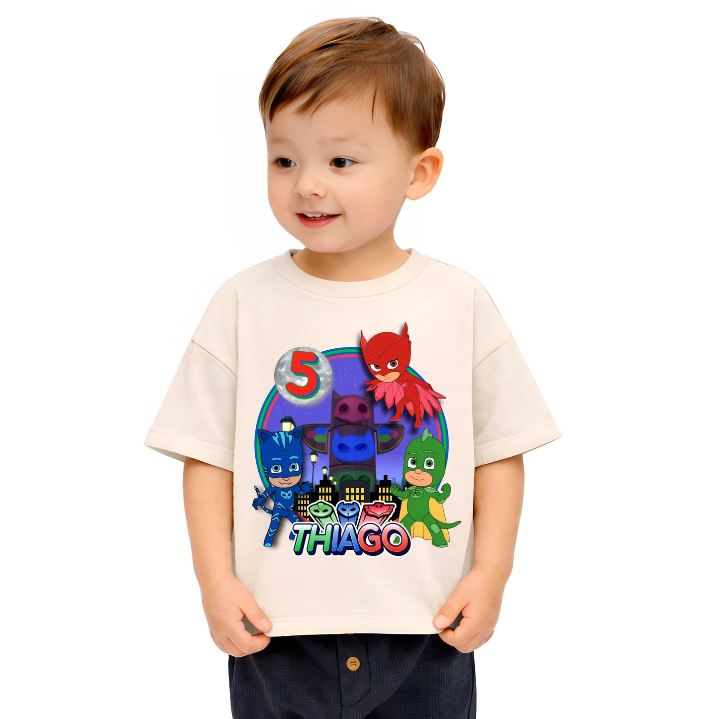 Inspired Pj Mask Birthday T-Shirt, Gift for Boys