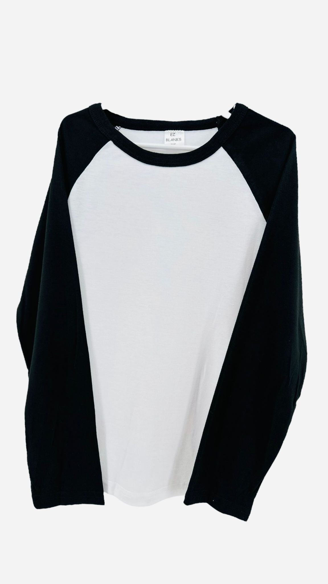 Infant and Toddler Blank Sublimation Raglan Long sleeve shirt