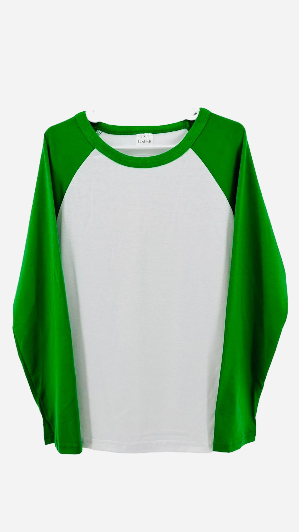 Infant and Toddler Blank Sublimation Raglan Long sleeve shirt
