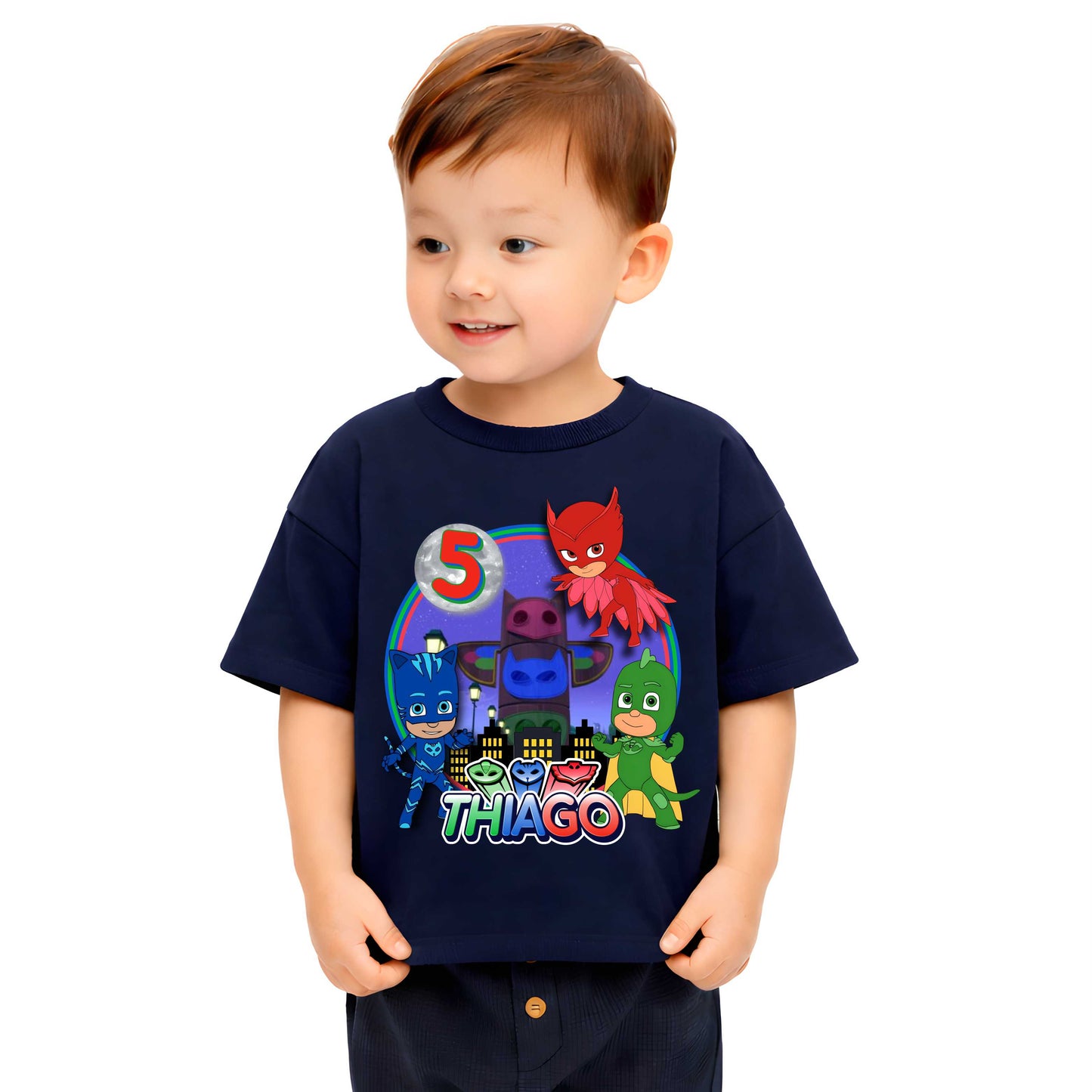 Inspired Pj Mask Birthday T-Shirt, Gift for Boys