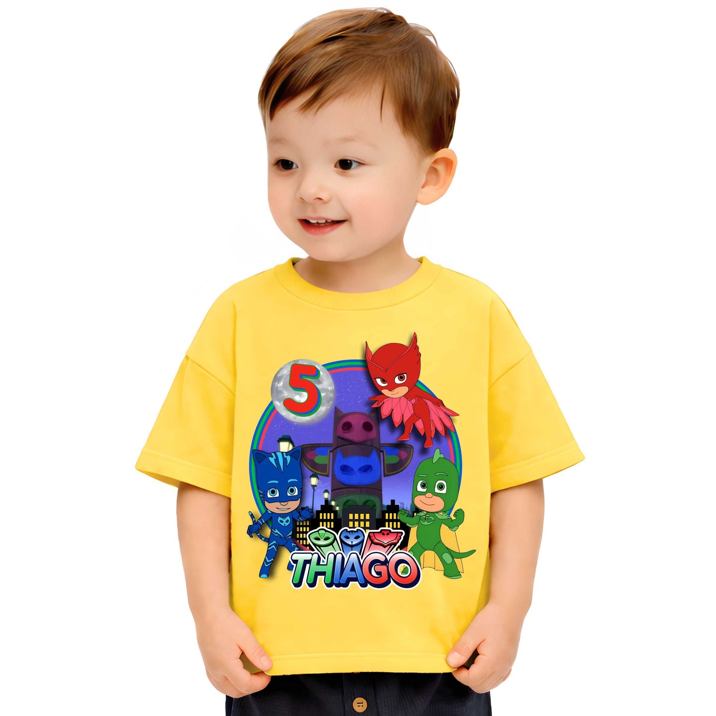 Inspired Pj Mask Birthday T-Shirt, Gift for Boys