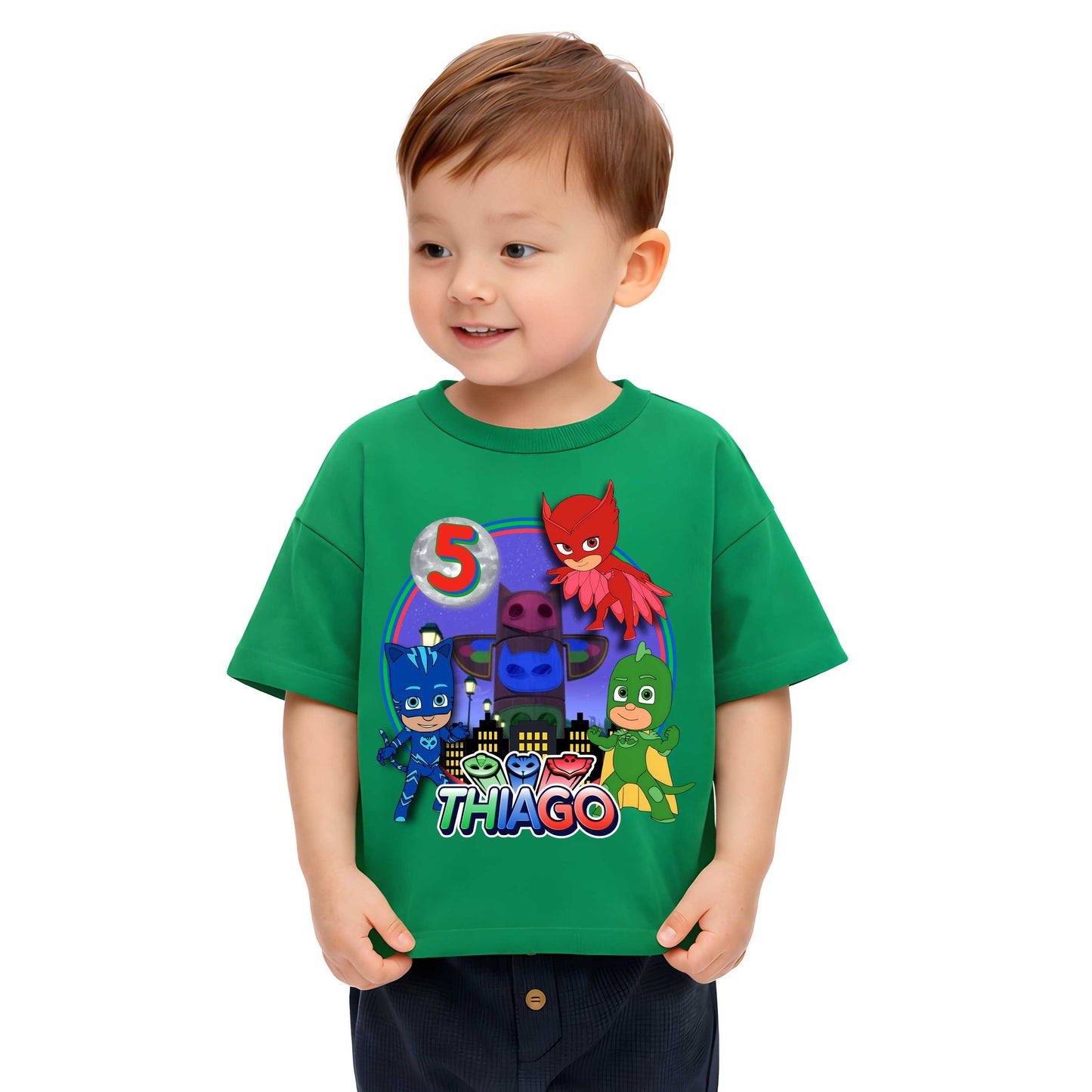 Inspired Pj Mask Birthday T-Shirt, Gift for Boys