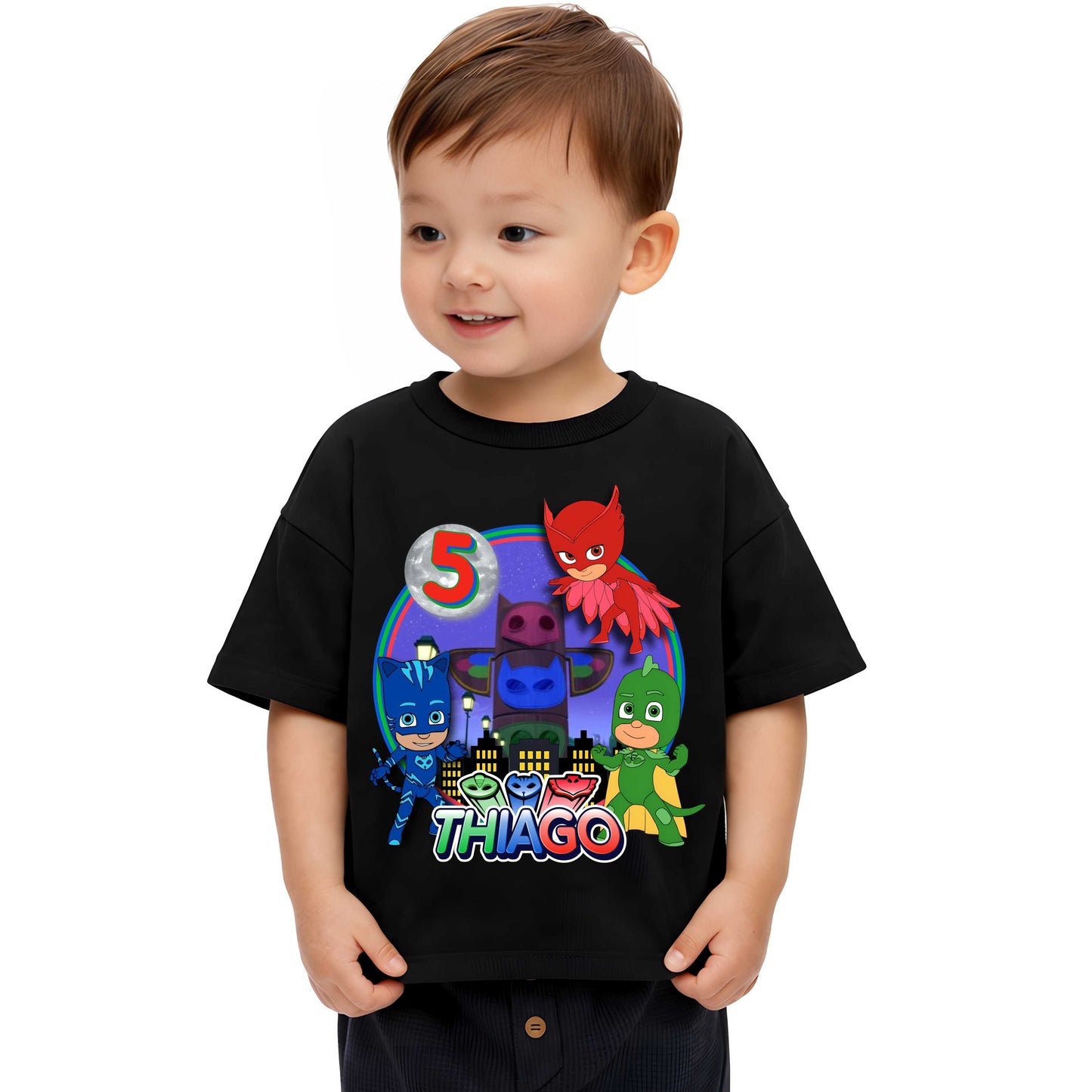 Inspired Pj Mask Birthday T-Shirt, Gift for Boys