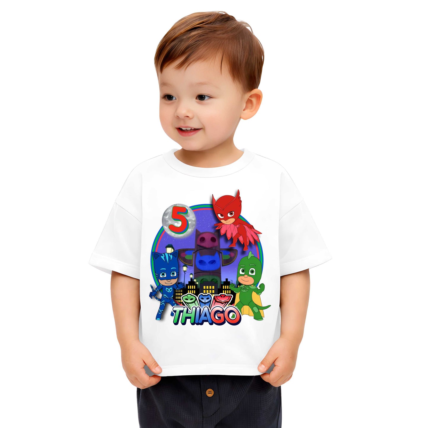 Inspired Pj Mask Birthday T-Shirt, Gift for Boys