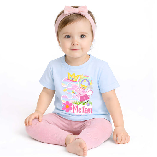 Inspired Pig Birthday T-Shirt, All Size, Family Matching Tee