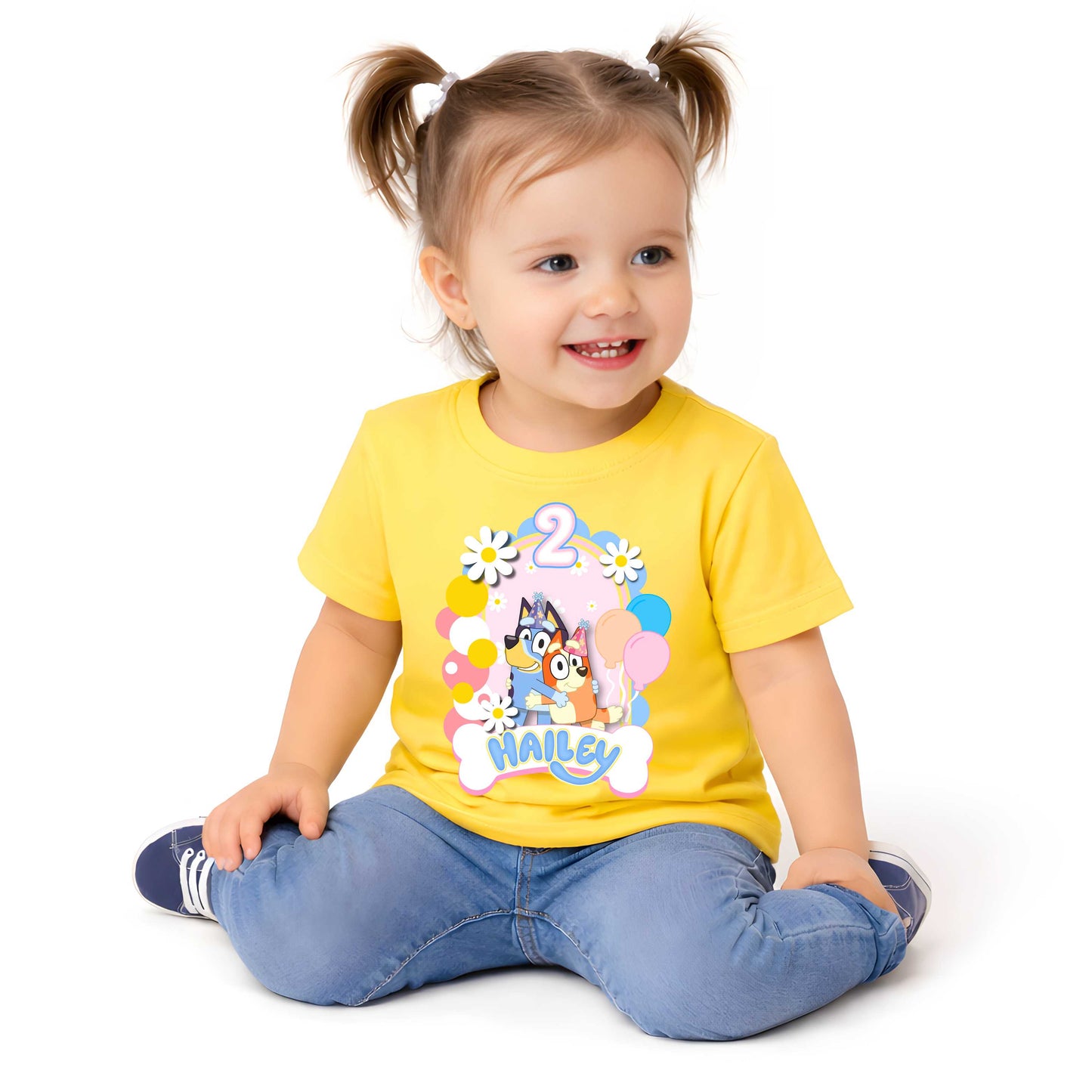 Inspired Bluey Birthday T-Shirt, All Size, Family Matching Tee