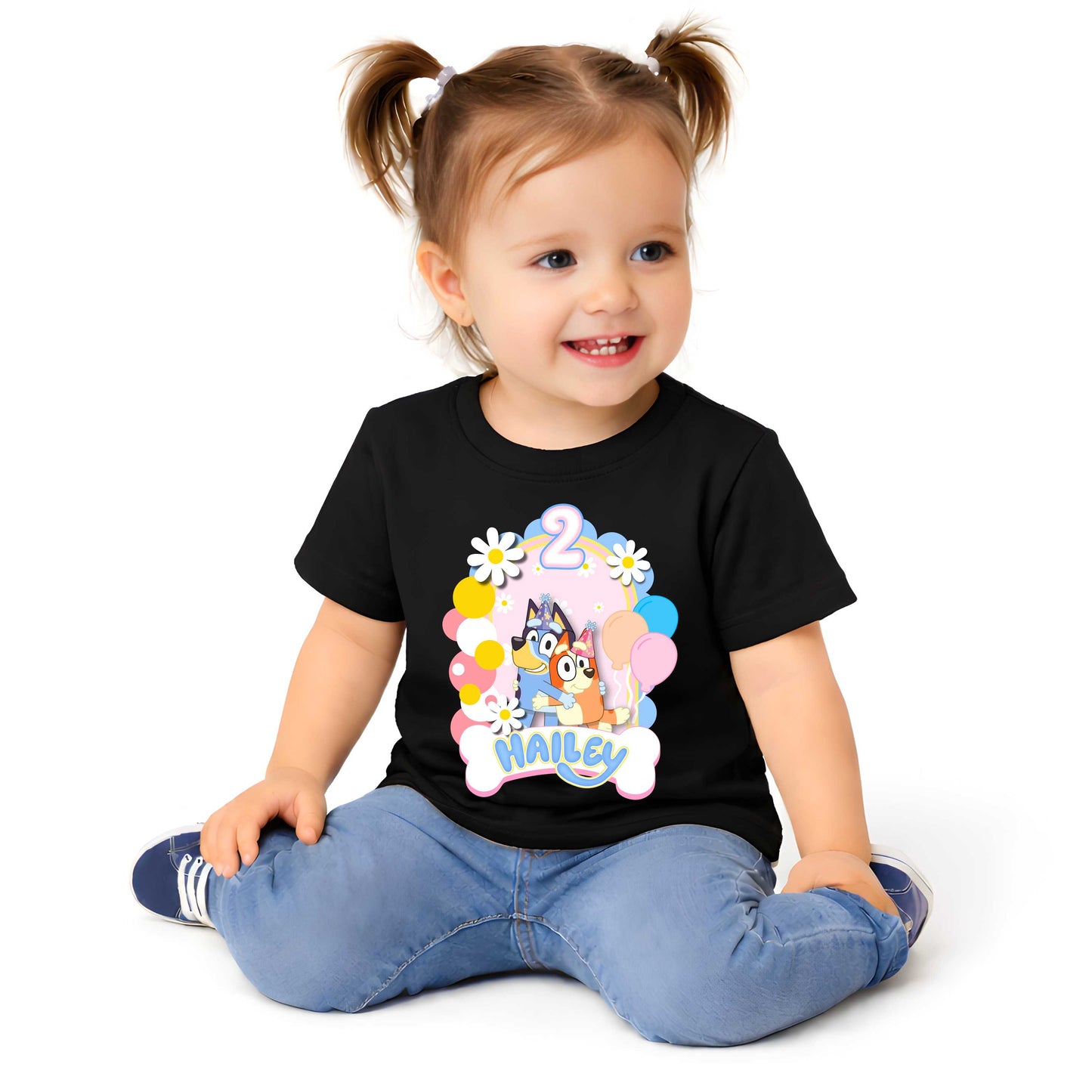 Inspired Bluey Birthday T-Shirt, All Size, Family Matching Tee