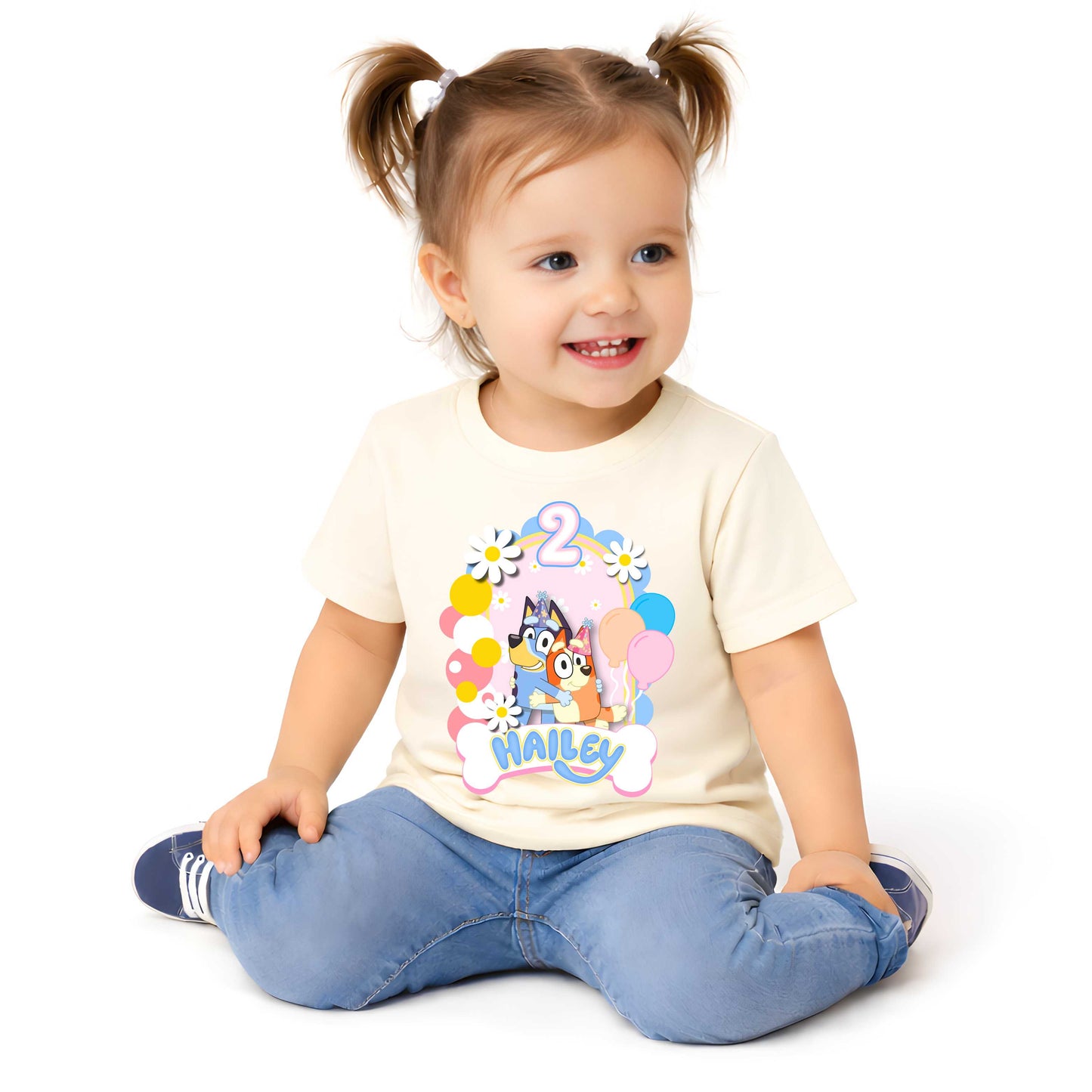 Inspired Bluey Birthday T-Shirt, All Size, Family Matching Tee