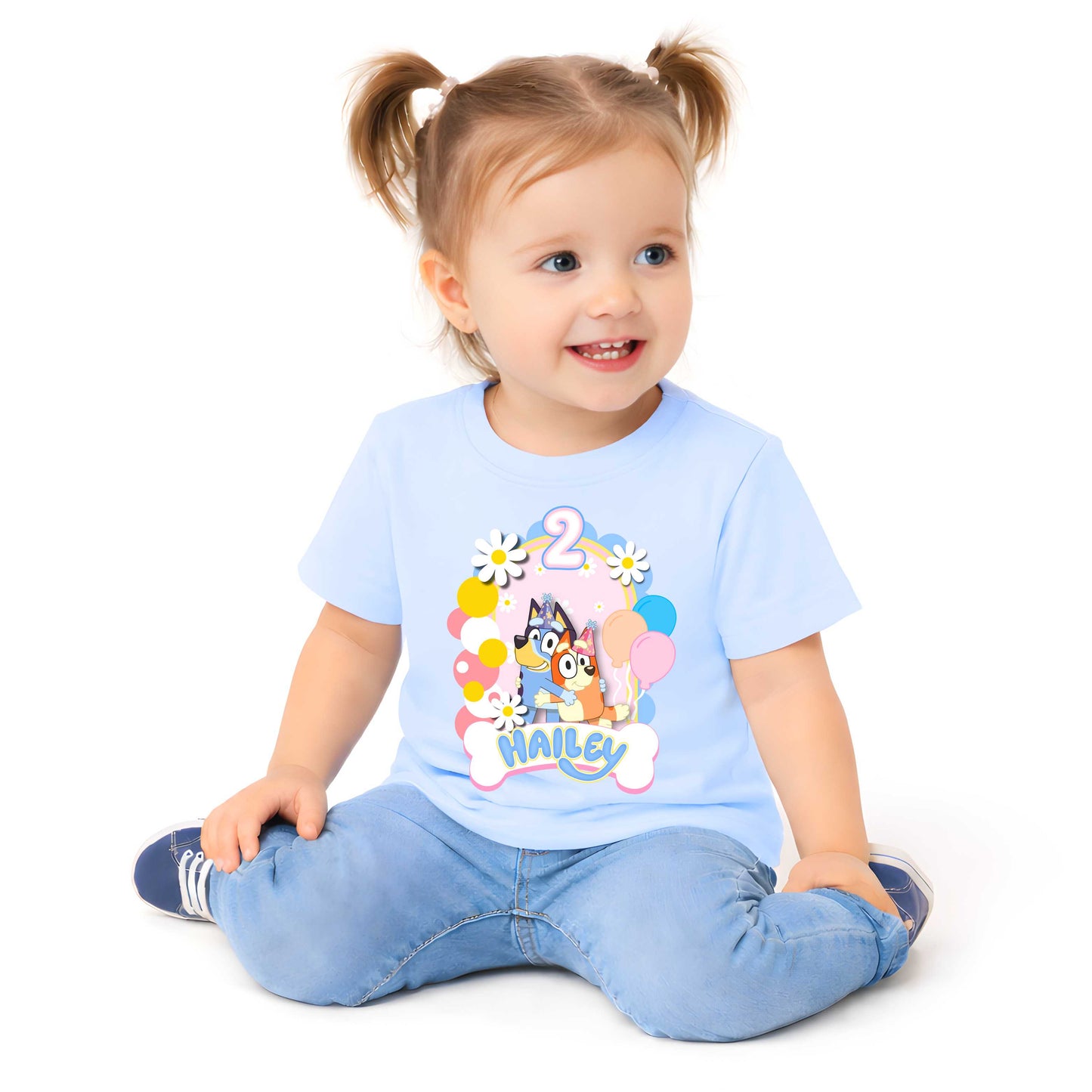 Inspired Bluey Birthday T-Shirt, All Size, Family Matching Tee