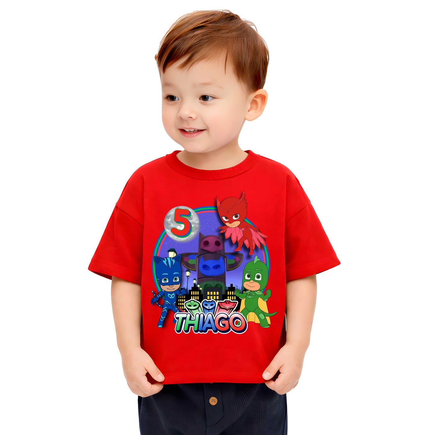 Inspired Pj Mask Birthday T-Shirt, Gift for Boys