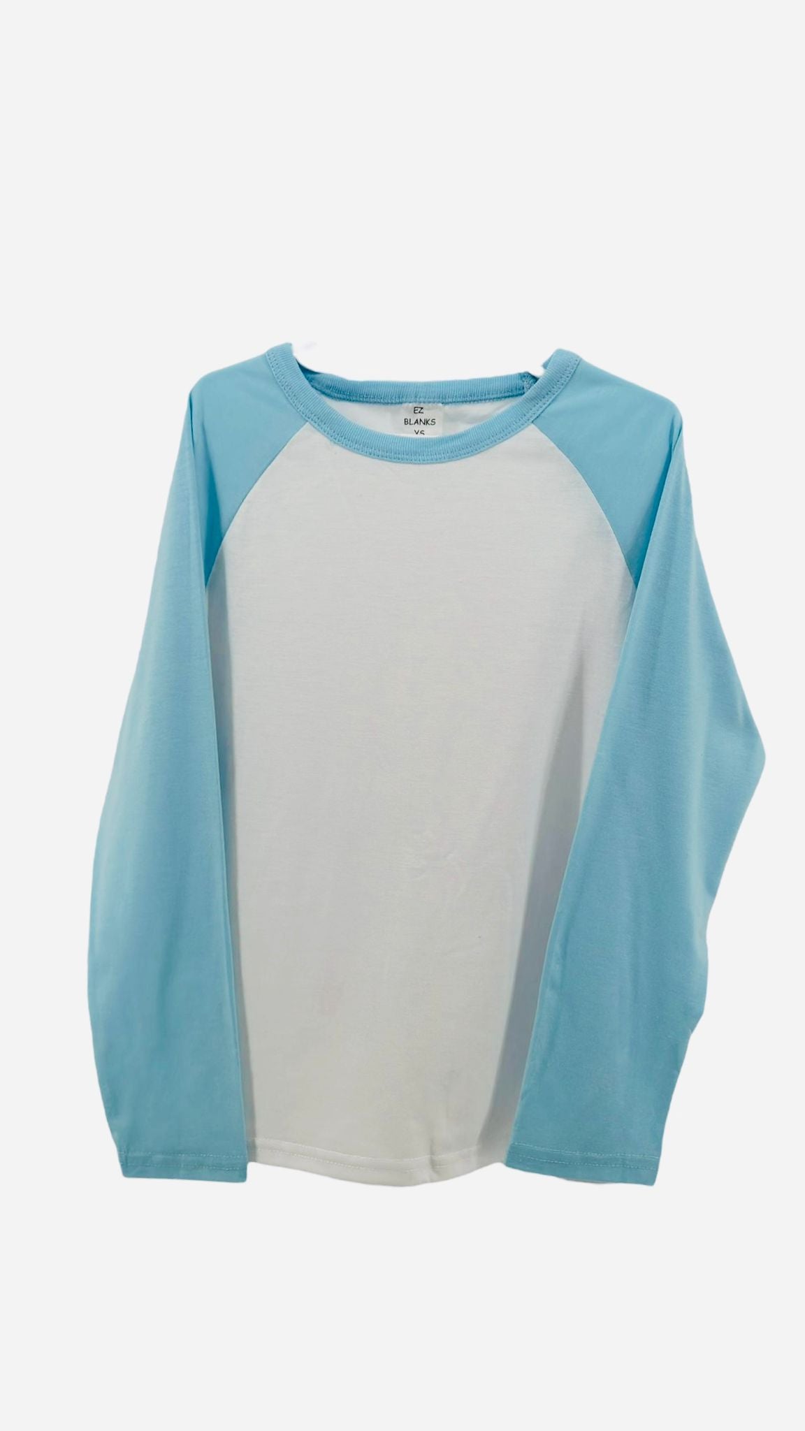 Infant and Toddler Blank Sublimation Raglan Long sleeve shirt
