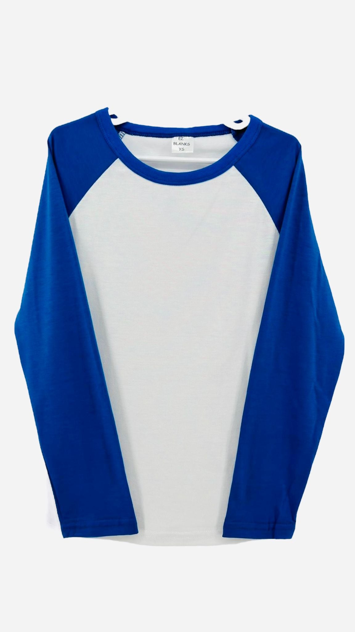 Adult Blank Sublimation Raglan Long sleeve shirt