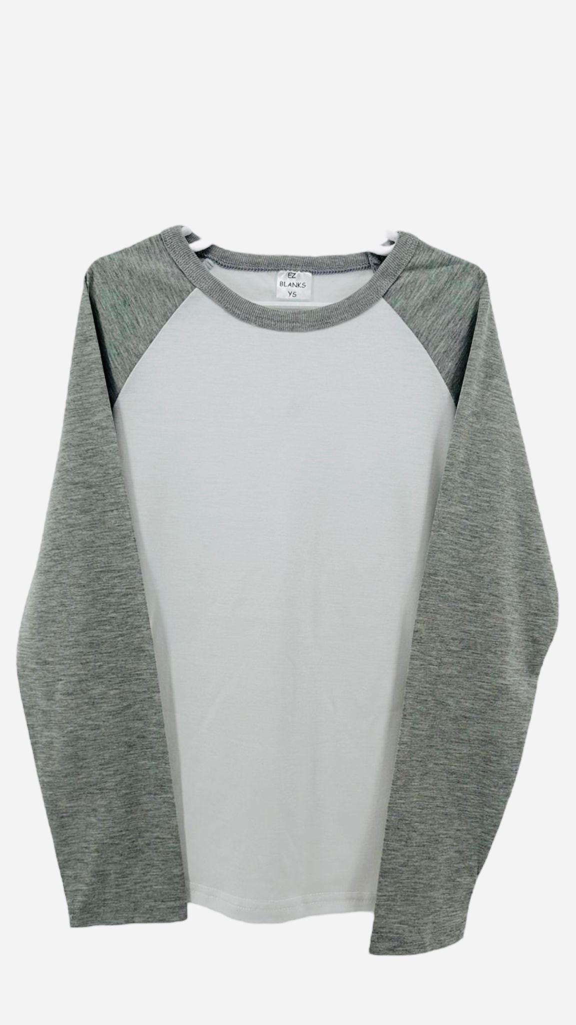 Adult Blank Sublimation Raglan Long sleeve shirt