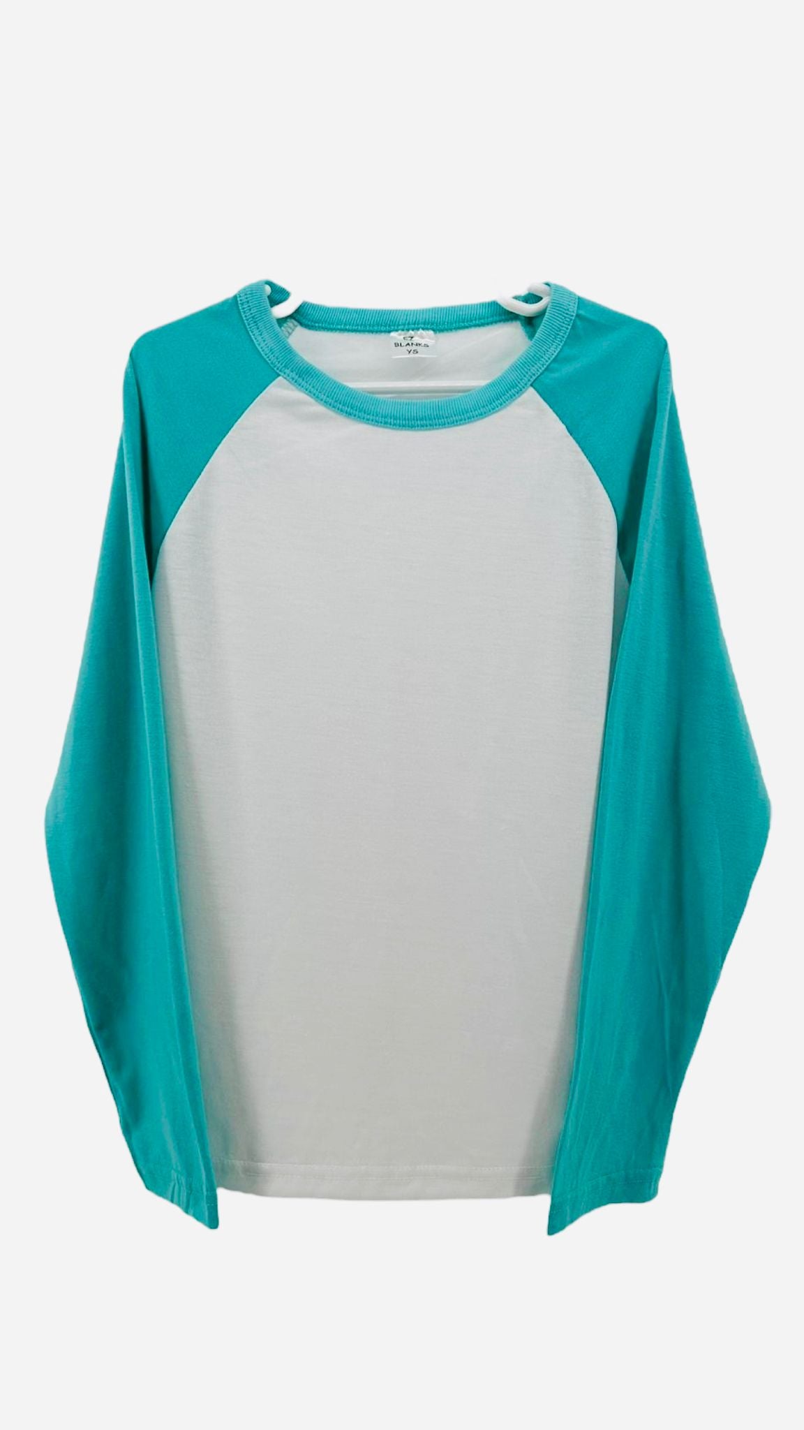 Infant and Toddler Blank Sublimation Raglan Long sleeve shirt