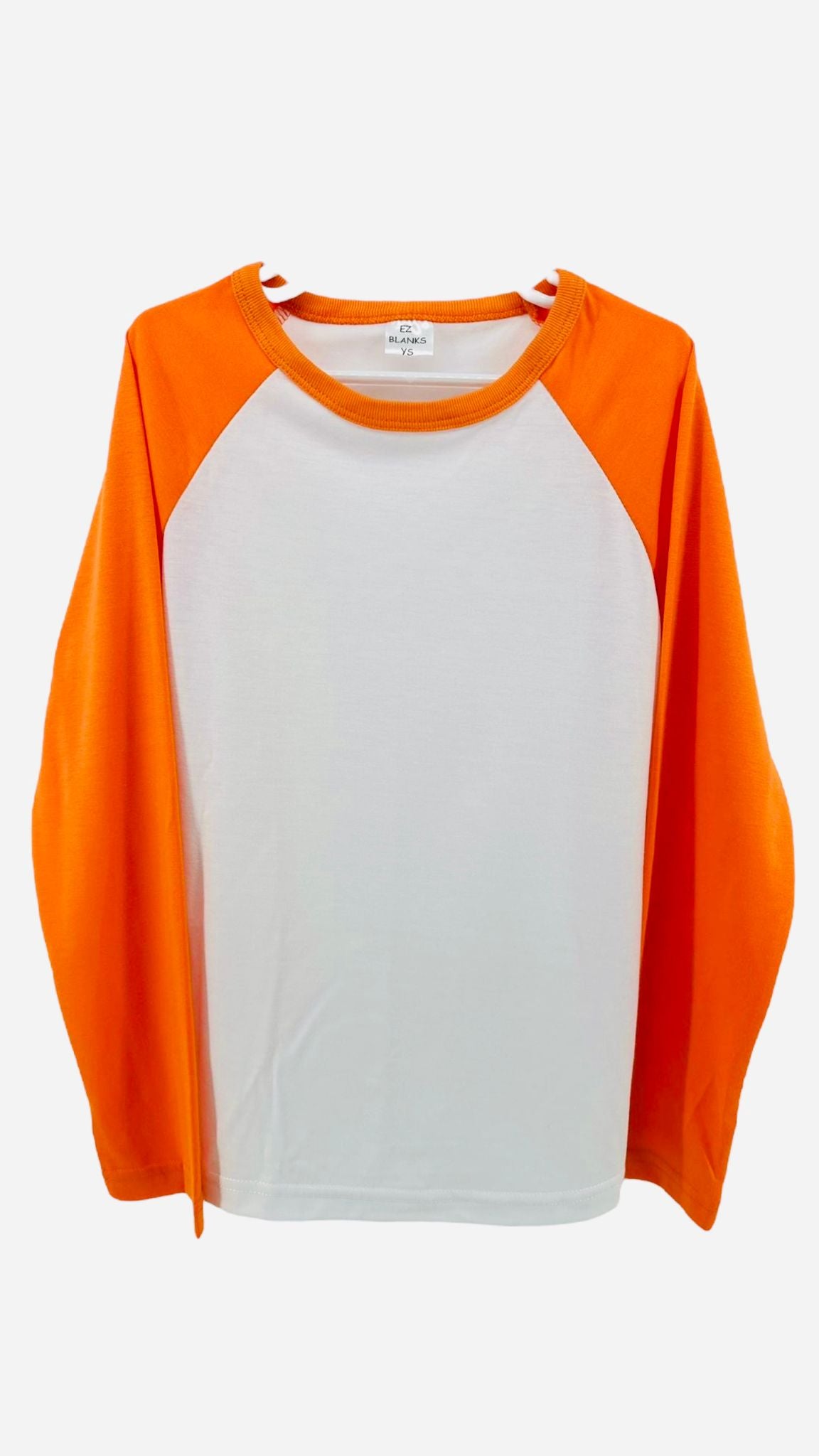 Adult Blank Sublimation Raglan Long sleeve shirt