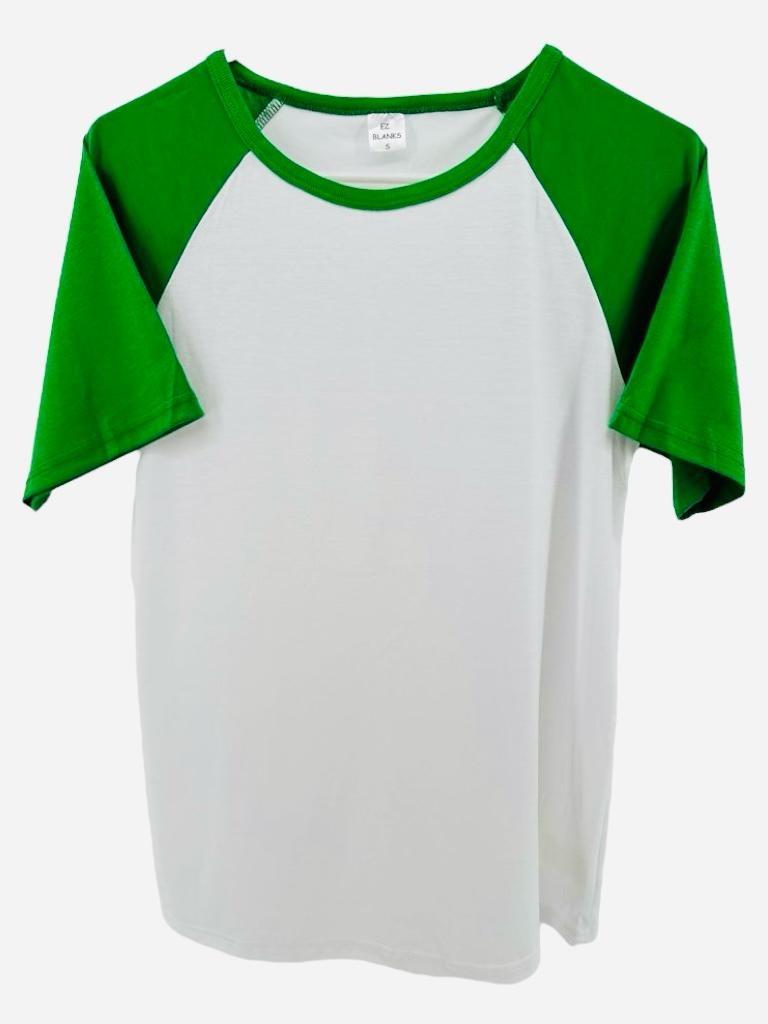 Adult Blank Sublimation Raglan Short Sleeve T-Shirt